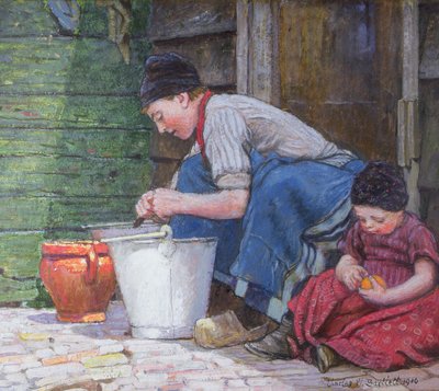 Un Coin Ensoleillé en Hollande - Charles William Bartlett