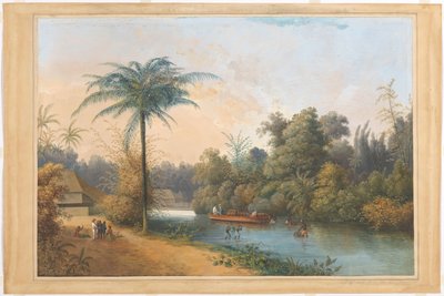 Cascade à Tjieroek Betong Java - Charles William Meredith van de Velde