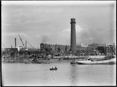 Tour de tir et usine de plomb, Belvedere Road, Lambeth, Greater London Authority, 1936 - Charles William Prickett