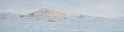 Une journée ensoleillée au large de la côte, Villefranche-sur-Mer, vers 1885 - Charles William Wyllie