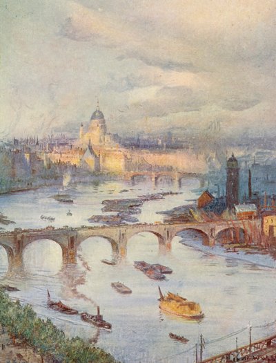 La ville de Londres vue du National Liberal Club - Charles William Wyllie