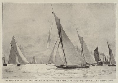 La première course du Royal Thames Yacht Club, l
