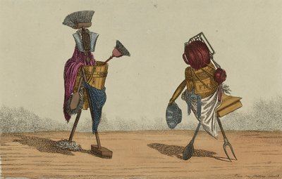 Ustensiles animés, planche 2, dédiée aux femmes de ménage et aux cuisinières du Royaume-Uni, septembre 1811 - Charles Williams
