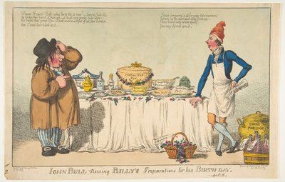 John Bull regardant les préparatifs de Billy pour son anniversaire - Charles Williams