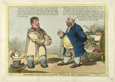 Première visite de John Bull à son vieil ami le nouveau secrétaire - Charles Williams