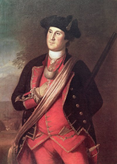 George Washington en uniforme de colonel de la milice de Virginie pendant la guerre de la Conquête (1755-63) - Charles Willson (after) Peale