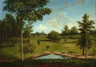 Paysage vers Sellers Hall depuis Mill Bank, vers 1818 - Charles Willson Peale