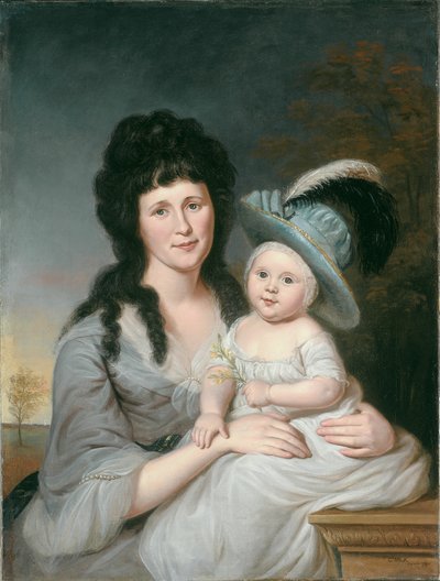 Mme John Nicholson Hannah Duncan et John Nicholson, Jr., 1790 - Charles Willson Peale