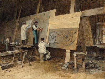 Artiste exécutant des dessins pour l