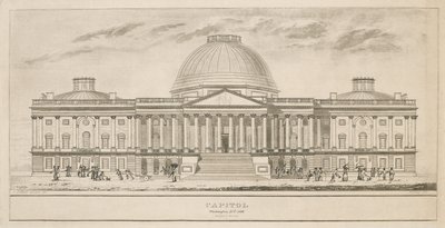 Capitole, Washington, D.C., gravé par Henry et James Stone (florissant 1822-1849), 1826 (aquatinte et gravure au trait sur papier) - Charles after Bulfinch