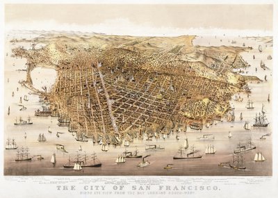 La ville de San Francisco, vue à vol d