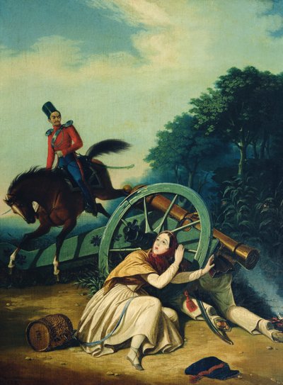 Scène de la guerre franco-russe de 1812, années 1830 - Charles de Hampeln