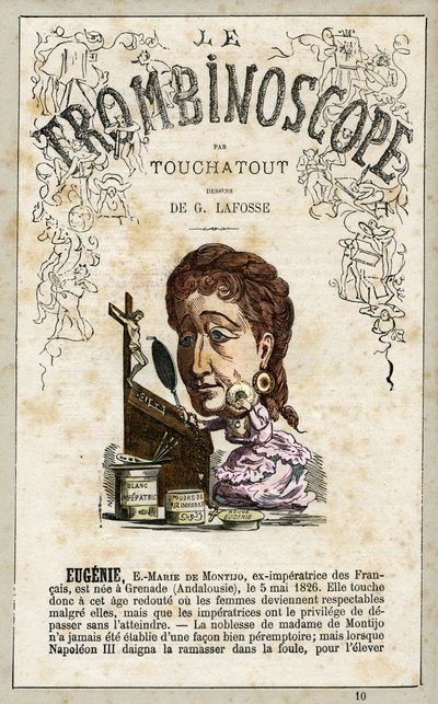 Eugénie de Montijo, couverture de "Le Trombinoscope" no. 10, 1871 - Charles de Lafosse