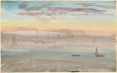 East River, Lever de Soleil - Charles de Wolf Brownell