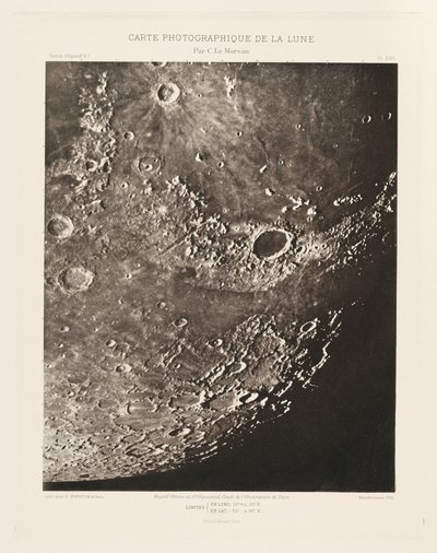 Carte photographique de la lune, planche XVIII (Photographic Chart of the Moon, plate XVIII),April 17 - Charles le Morvan