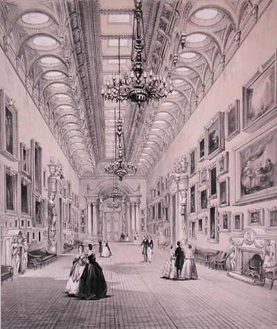 La galerie de tableaux, Palais de Buckingham, gravé par C. Graf, vers 1880 - Charlotte (after) Campbell