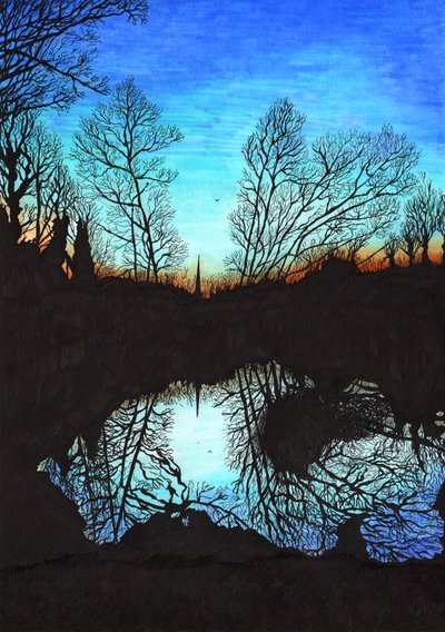 Coucher de Soleil sur les Champs de St Mary - Charlotte Orr
