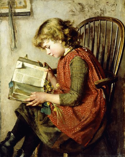 Jeune fille lisant, 1890 - Charlotte Weeks