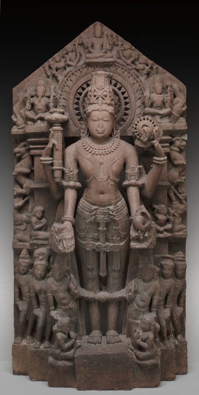 Vishnu et ses assistants, vers 1026 après J.-C. - Chaulukya dynasty (c.940 1244) Indian school