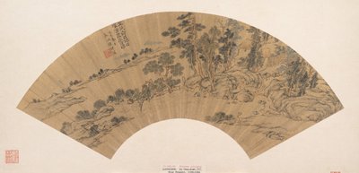 Reclus lavant ses pieds dans un ruisseau - Chen Guan