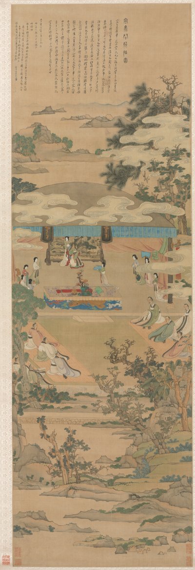 Dame Xuanwen donnant des instructions sur les rites de Zhou - Chen Hongshou