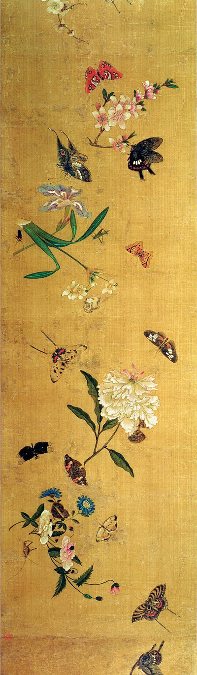 Cent Papillons, Fleurs et Insectes, détail d