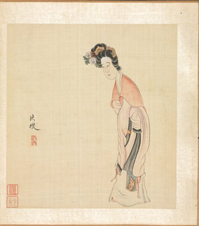 Une dame - Chen Hongshou