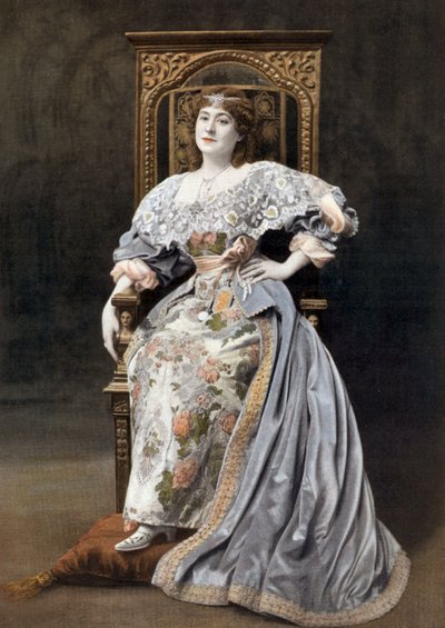 Comédienne française Julia Bartet (1854-1941) en tant que Marion de Lorme dans la pièce "Marion de Lorme" à la Comédie-Française, Paris, photo de Chéri Rousseau du journal français "Le Théâtre" du 1er juillet - Cheri Rousseau