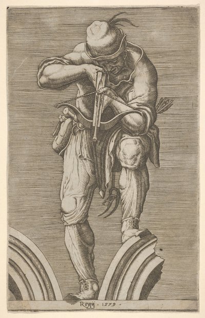 Un homme tirant à l