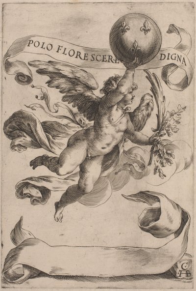 Génie avec les armoiries des Médicis - Cherubino Alberti