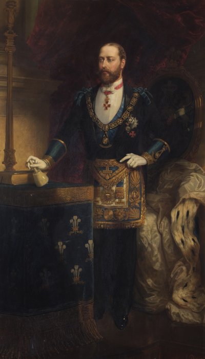 Albert Edward, Prince de Galles en tant que Grand Maître, 1885 - Chevalier Louis William Desanges