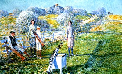 Une partie de golf - Childe Frederick Hassam