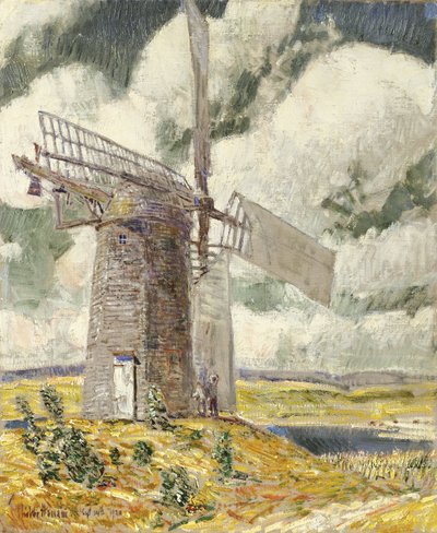 Voile Courbée sur le Vieux Moulin - Childe Frederick Hassam