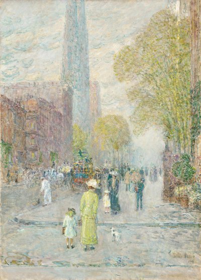 Flèches de la cathédrale, matin de printemps - Childe Frederick Hassam