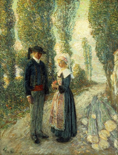 En Bretagne, heure du soir, Pont Aven - Childe Frederick Hassam