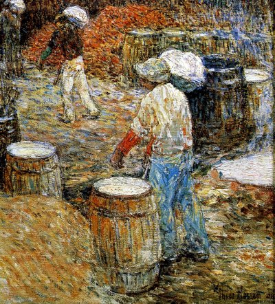 New York, porteurs de hod - Childe Frederick Hassam