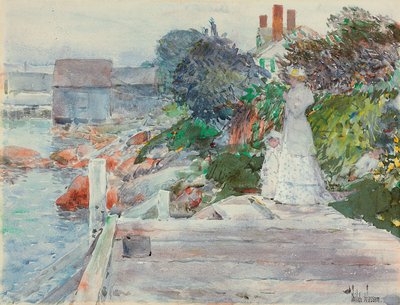 Front de mer, Gloucester, Massachusetts, c.1890-95 - Childe Frederick Hassam