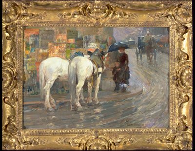 Scène de rue à Paris, c.1889 - Childe Frederick Hassam