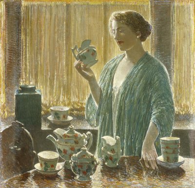 Service à thé aux fraises - Childe Frederick Hassam