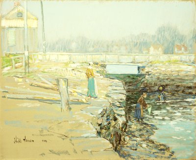 Le barrage du moulin, Cos Cob - Childe Frederick Hassam