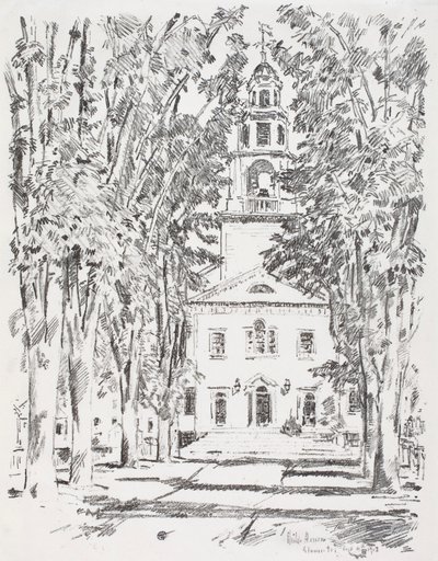 Église coloniale, Gloucester - Childe Hassam