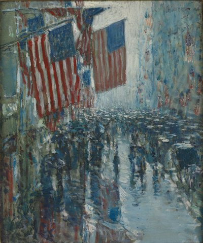 Jour de pluie, Fifth Avenue - Childe Hassam