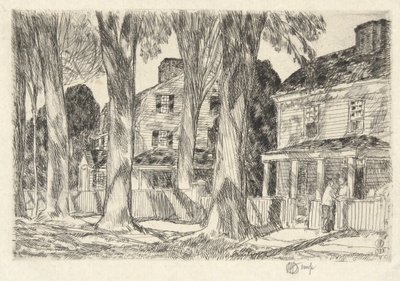 Rue de village ensoleillée, 1925 - Childe Hassam