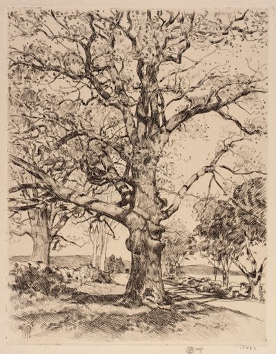 Wayside Inn Oaks à Spring - Childe Hassam