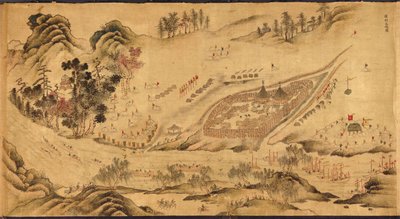 Carte avec un camp russe en Sibérie orientale - Chinese Master