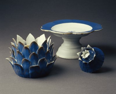 Soupière en forme de légume, couvercle et tazza, période Jiaqing (1796-1820) vers 1800 - Chinese School