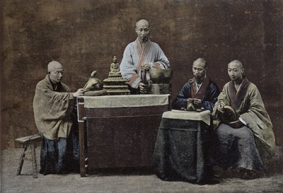 Un groupe de bonzes chinois; gravé et imprimé par Gilot; 1896 - Chinese School