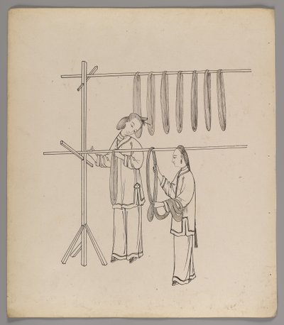 Album de feuilles séparées : Culture et production de la soie - Chinese School