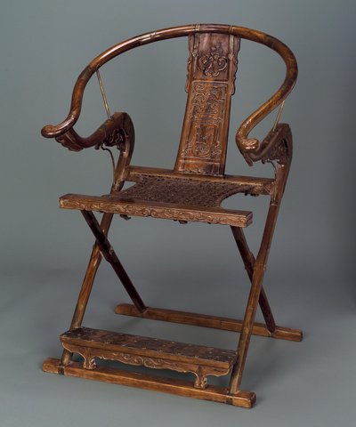 Chaise (pliante), dynastie Ming, 1600-50 - Chinese School