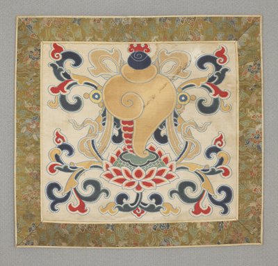 Huit objets précieux bouddhistes, conque, 17e siècle - Chinese School